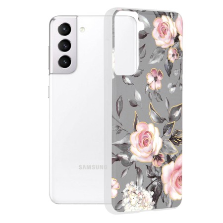 Husa pentru Samsung Galaxy S21 5G - Techsuit Marble Series - Bloom of Ruth Gray