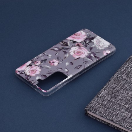 Husa pentru Samsung Galaxy S21 Plus 5G - Techsuit Marble Series - Bloom of Ruth Gray