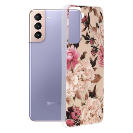 Husa pentru Samsung Galaxy S21 Plus 5G - Techsuit Marble Series - Mary Berry Nude