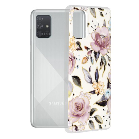 Husa pentru Samsung Galaxy A71 4G - Techsuit Marble Series - Chloe White