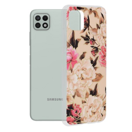 Husa pentru Samsung Galaxy A22 5G - Techsuit Marble Series - Mary Berry Nude