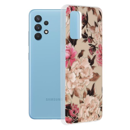 Husa pentru Samsung Galaxy A32 4G - Techsuit Marble Series - Mary Berry Nude