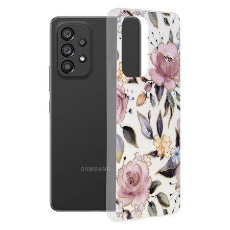 Husa pentru Samsung Galaxy A53 5G - Techsuit Marble Series - Chloe White