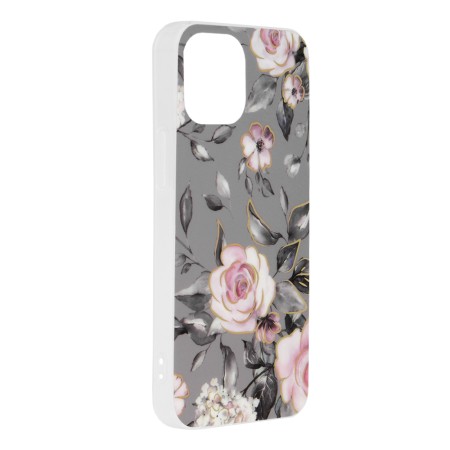 Husa pentru iPhone 13 mini - Techsuit Marble Series - Bloom of Ruth Gray