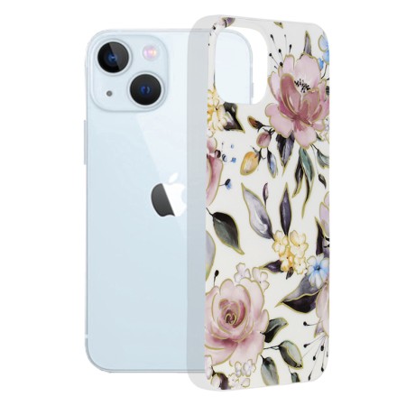 Husa pentru iPhone 13 - Techsuit Marble Series - Chloe White