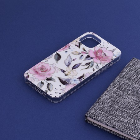 Husa pentru iPhone 13 - Techsuit Marble Series - Chloe White