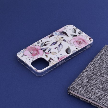 Husa pentru iPhone 13 - Techsuit Marble Series - Chloe White