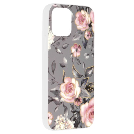 Husa pentru iPhone 12 / 12 Pro - Techsuit Marble Series - Bloom of Ruth Gray