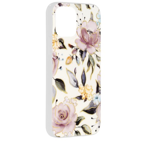 Husa pentru iPhone 12 / 12 Pro - Techsuit Marble Series - Chloe White