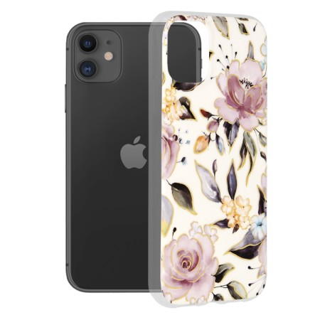 Husa pentru iPhone 11 - Techsuit Marble Series - Chloe White