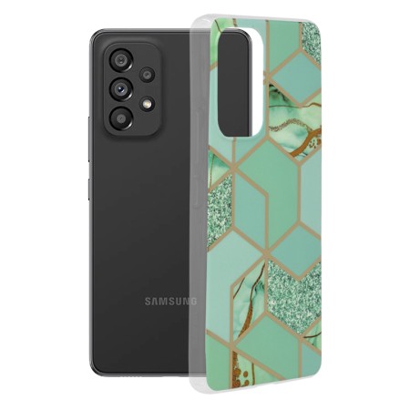 Husa pentru Samsung Galaxy A53 5G - Techsuit Marble Series - Green Hex