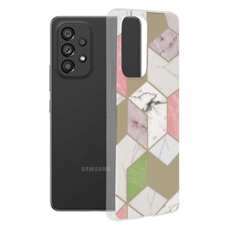 Husa pentru Samsung Galaxy A53 5G - Techsuit Marble Series - Purple Hex