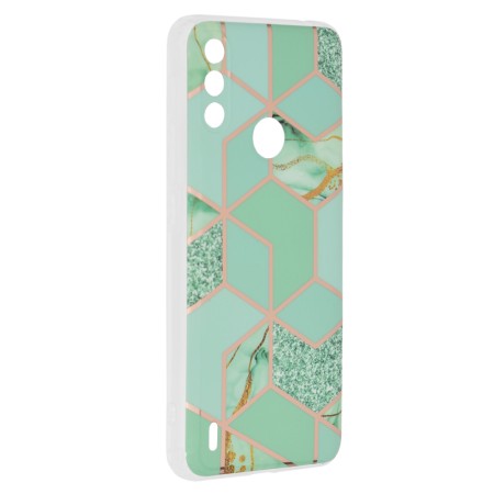 Husa pentru Motorola Moto E7 Power / Moto E7i Power - Techsuit Marble Series - Green Hex