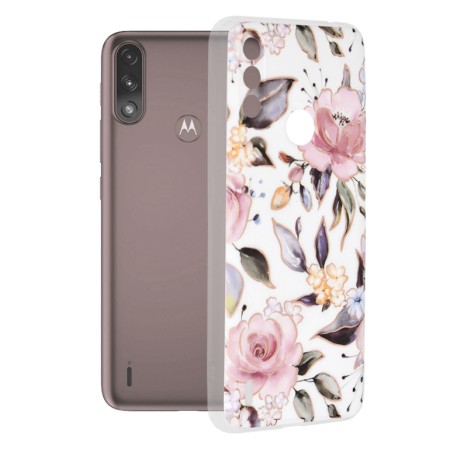 Husa pentru Motorola Moto E7 Power / Moto E7i Power - Techsuit Marble Series - Chloe White