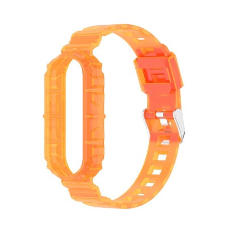 Curea pentru Xiaomi Mi Band 5 / 5 NFC / 6 / 6 NFC / Amazfit Band 5 - Techsuit Watchband (W017) - Orange