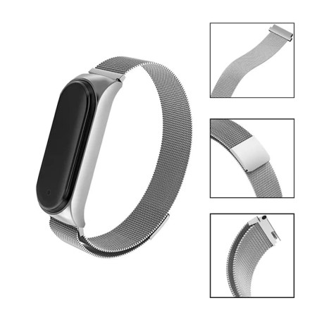 Curea pentru Xiaomi Mi Band 5 / 5 NFC / 6 / 6 NFC / Amazfit Band 5 - Techsuit Watchband (W019) - Black