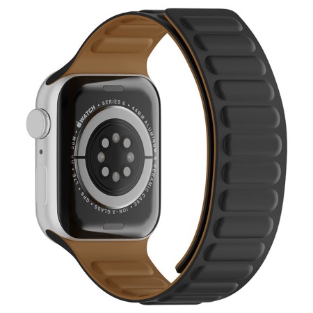 Curea pentru Apple Watch 1/2/3/4/5/6/7/8/9/SE/SE 2/Ultra/Ultra 2 (42/44/45/49mm) - Techsuit Watchband (W035) - Black