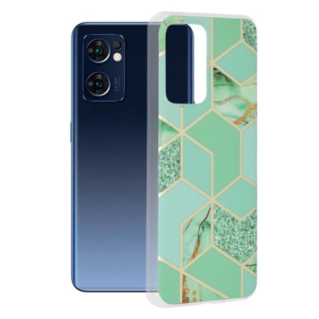 Husa pentru Oppo Reno7 5G / Find X5 Lite 5G - Techsuit Marble Series - Green Hex