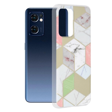 Husa pentru Oppo Reno7 5G / Find X5 Lite 5G - Techsuit Marble Series - Purple Hex