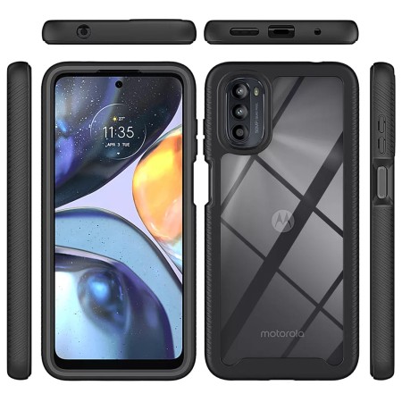 Husa pentru Motorola Moto G52 / Moto G82 5G + Folie - Techsuit Defense360 Pro - Black