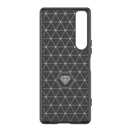 Husa pentru Sony Xperia 1 IV - Techsuit Carbon Silicone - Black