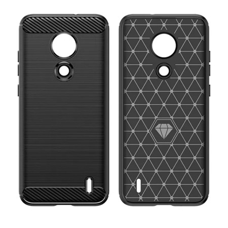 Husa pentru Nokia C21 - Techsuit Carbon Silicone - Black