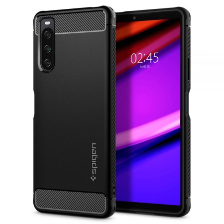 Husa pentru Sony Xperia 10 IV - Spigen Rugged Armor - Black