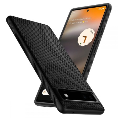 Husa pentru Google Pixel 6a - Spigen Liquid Air - Matte Black