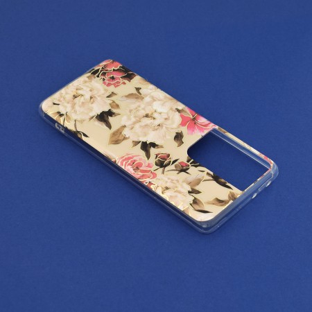 Husa pentru Samsung Galaxy S21 Ultra 5G - Techsuit Marble Series - Mary Berry Nude