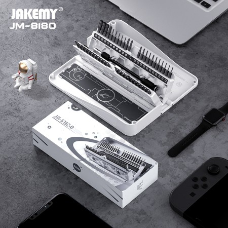 Trusa Surubelnite cu Accesorii 47in1 - Jakemy Precision (JM-8180) - White