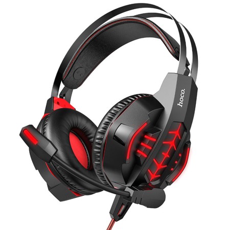 Casti Gaming Jack 3.5mm, USB - Hoco (W102 Cool) - Red