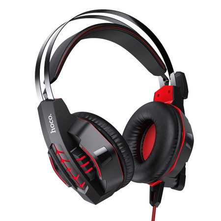 Casti Gaming Jack 3.5mm, USB - Hoco (W102 Cool) - Red