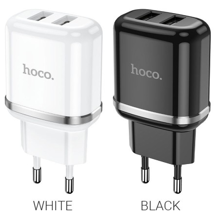 Incarcator Priza 2xUSB-A, Q.C 3.0, 12W, 2.4A - Hoco Aspiring (N4) - Black