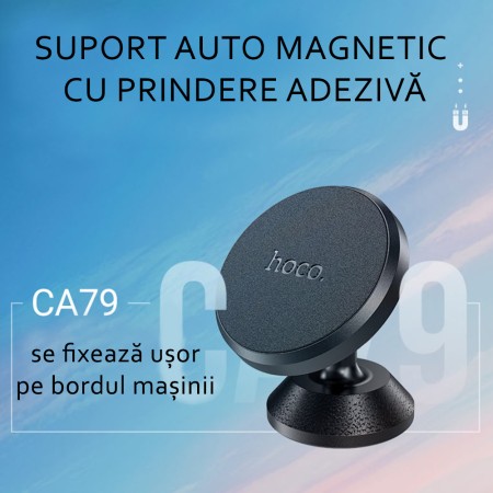 Suport Auto Magnetic pentru Bord - Hoco Ligue (CA79) - Black