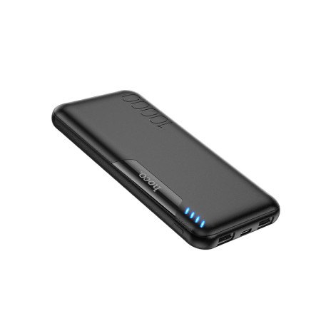 Baterie Externa 10000mAh, 2x USB, Micro-USB, tip C, LED - Hoco Easylink (J82) - Black