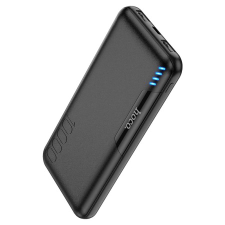 Baterie Externa 10000mAh, 2x USB, Micro-USB, tip C, LED - Hoco Easylink (J82) - Black