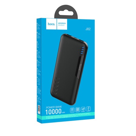 Baterie Externa 10000mAh, 2x USB, Micro-USB, tip C, LED - Hoco Easylink (J82) - Black