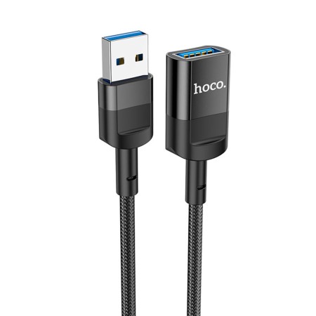 Cablu Adaptor USB la USB 3A, 5Gbps, 1.2m - Hoco (U107) - Black