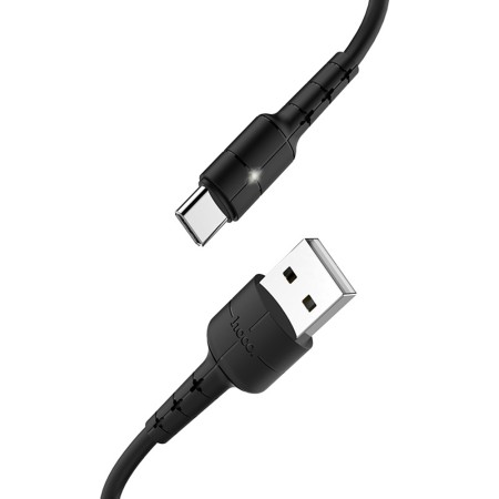 Cablu de Date USB-A la Type-C 10W, 2A, 1.2m - Hoco Star (X30) - Black