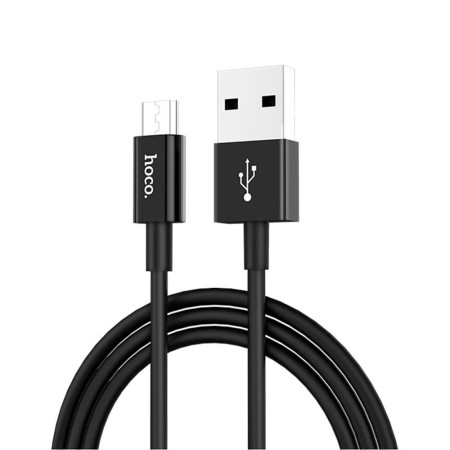 Cablu de Date USB la Micro-USB 15W, 3A, 1m - Hoco Skilled (X23) - Black