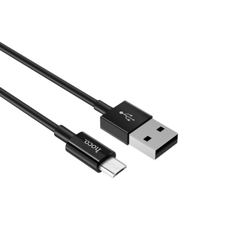 Cablu de Date USB la Micro-USB 15W, 3A, 1m - Hoco Skilled (X23) - Black