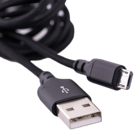 Cablu de Date USB-A la Micro-USB 2.4A, 2m - Hoco Times Speed (X14) - Black