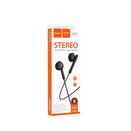 Casti Audio Stereo Jack cu Microfon, 1.2m - Hoco (M93) - Black