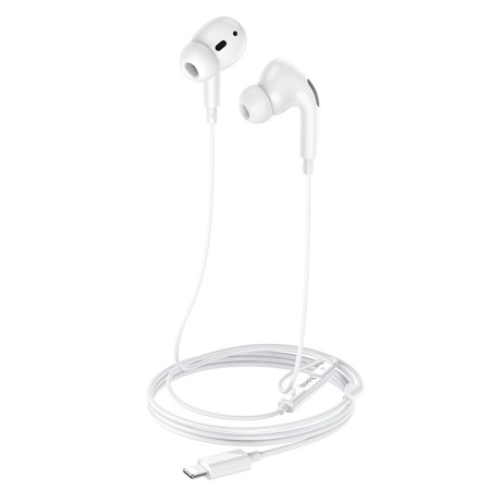 Casti Audio Stereo Lightning cu Microfon, 1.2m - Hoco (M1 Pro) - White