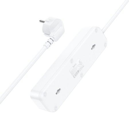 Prelungitor 3xPriza Shuko, 3xUSB 2.4A, 1.8m - Hoco (NS2) - White