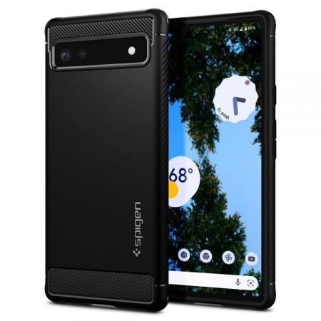 Husa pentru Google Pixel 6a - Spigen Rugged Armor - Black