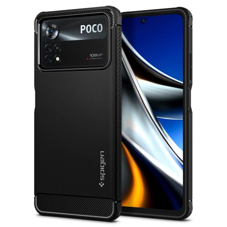 Husa pentru Xiaomi Poco X4 Pro 5G - Spigen Rugged Armor - Black