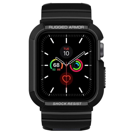 Husa pentru Apple Watch 4/5/6/7/8/9/SE/SE 2 (40/41mm) + Curea - Spigen Rugged Armor Pro - Black