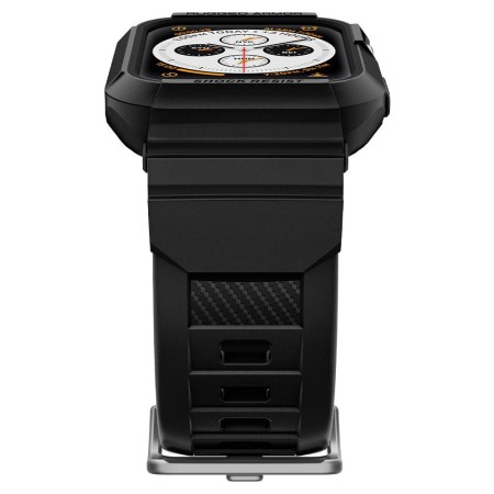 Husa pentru Apple Watch 4/5/6/7/8/9/SE/SE 2 (40/41mm) + Curea - Spigen Rugged Armor Pro - Black