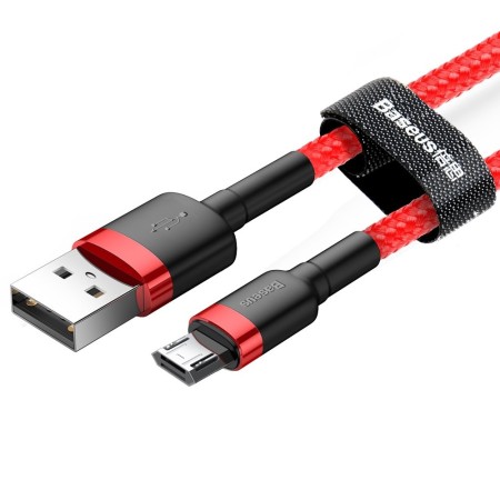 Cablu de Date USB la Micro-USB, 1.5A, 2m - Baseus Cafule (CAMKLF-C09) - Red